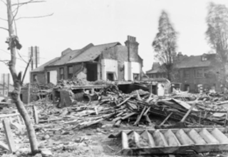 Loss of vast housing stocks in WW2